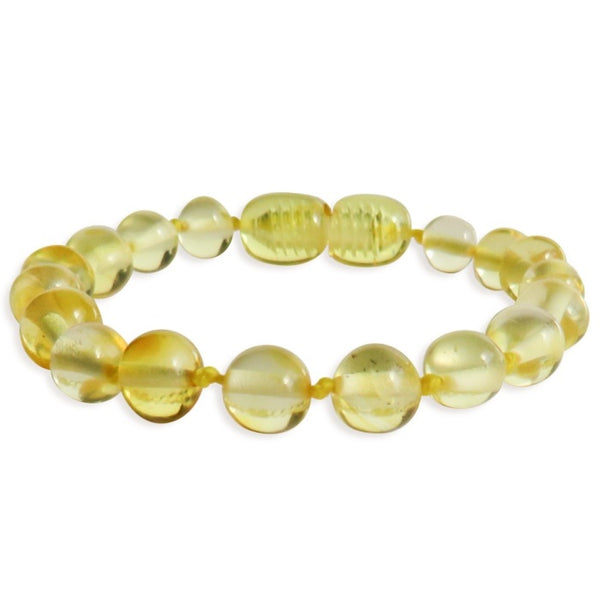 Amber Teething Bracelet / Anklet - Polished Lemon