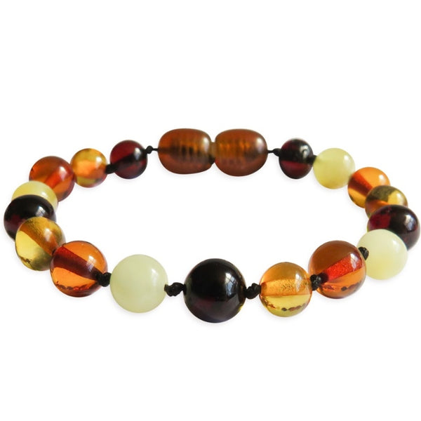 Amber Teething Bracelet  / Anklet - Mixed Polished Amber