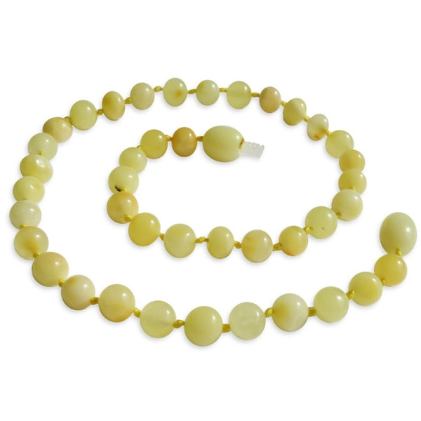 Amber Teething Necklace - Polished Butter