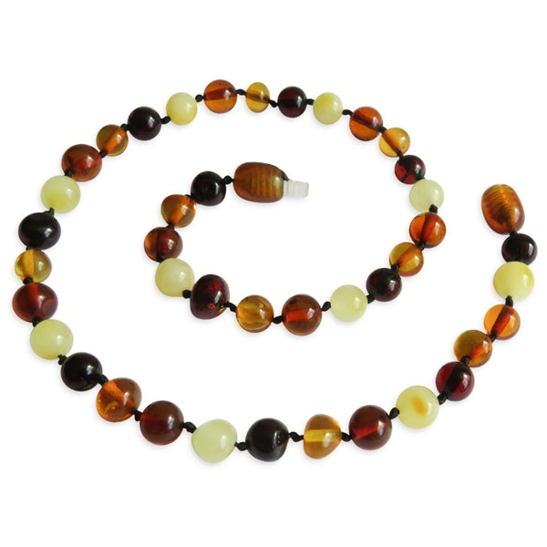 Amber Teething Necklace - Mixed Polished Amber