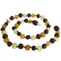 Amber Teething Necklace - Raw Mixed Amber - Cherry, Butter, Honey