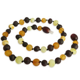 Amber Teething Necklace - Raw Mixed Amber - Cherry, Butter, Honey