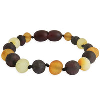 Amber Teething Bracelet / Anklet - Raw Mixed Amber - Cherry, Butter, Honey