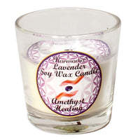 Healing (Amethyst) - Crystal Sand Soy Wax Candle - Lavender (1A3)