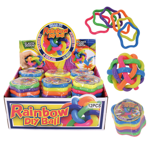 DIY MYO Rainbow Fidget Rubber Bouncy Ball