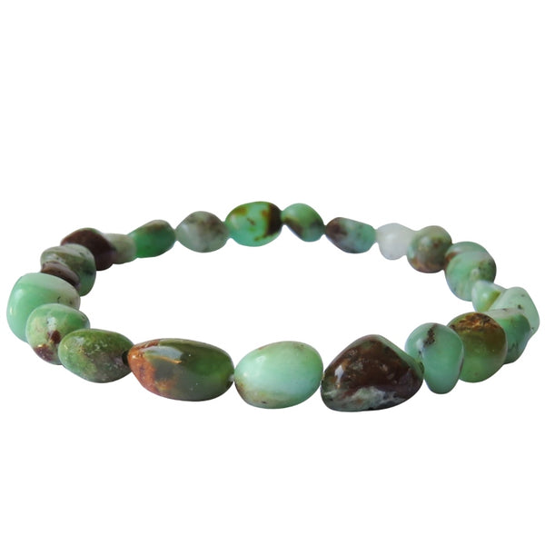 Irregular Chrysoprase Australian Jade Elastic Bracelet