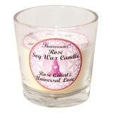 Universal Love (Rose Quartz) - Crystal Sand Soy Wax Candle - Rose (1A2)