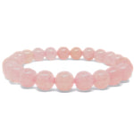 Adults 6mm Rose Quartz Elastic Bracelet