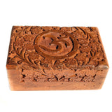 Wooden Om Trinket / Jewelry Box (8A7)
