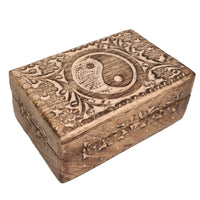 Wooden Yin Yang Trinket / Jewelry Box (8A2)