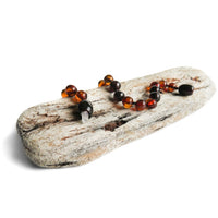 Amber Teething Bracelet / Anklet - Polished Cognac & Cherry Amber