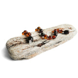 Amber Teething Bracelet / Anklet - Polished Cognac & Cherry Amber