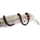 Amber Teething Necklace - Polished Cherry Amber & Pink Tiger Eye