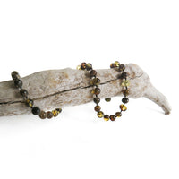 Amber Teething Necklace - Polished Green Amber