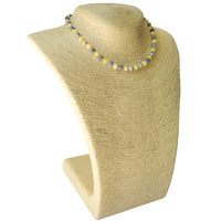 Amber Teething Necklace - Raw Butter & Blue Spot Jasper