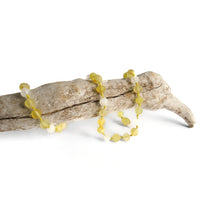 Amber Teething Necklace - Raw Lemon & White Quartz