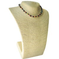 Amber Teething Necklace - Polished Cherry & Rainbow Malachite
