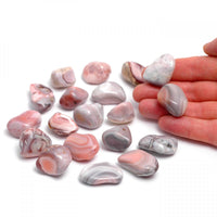 20mm Polished Botswana Grey & Pink Agate Tumbled Stones (25X1)
