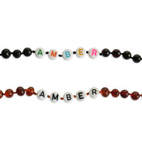 Custom Name Amber Teething Bracelet / Anklet