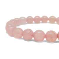 Adults 6mm Rose Quartz Elastic Bracelet