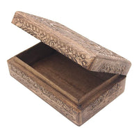 Wooden Pentacle Trinket / Jewelry Box (8A6)