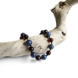 Amber Teething Bracelet / Anklet - Polished Cherry & Lapis Lazuli
