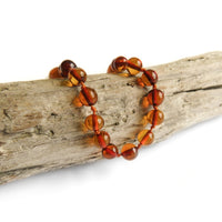 Amber Teething Bracelet / Anklet - Polished Cognac