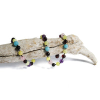 Amber Teething Necklace - Butter & Cherry Amber, Amethyst, Rose Quartz, Amazonite