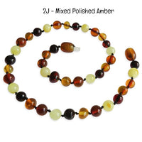 Custom Name Amber Teething Necklace