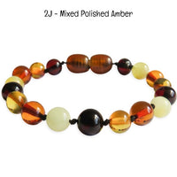Custom Name Amber Teething Bracelet / Anklet
