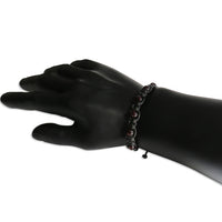 Black Macrame Cord Bracelet - Polished Cherry