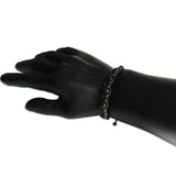 Black Macrame Cord Bracelet - Polished Cherry