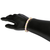 Adults Elastic Raw Lemon Amber & Rose Quartz Bracelet
