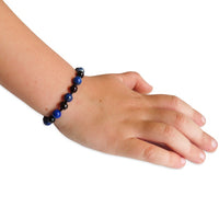 Amber Teething Bracelet / Anklet - Polished Cherry & Lapis Lazuli