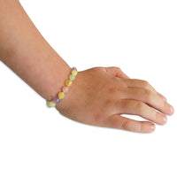 Amber Teething Bracelet / Anklet - Raw Butter & Pastel Chalcedony