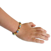 Amber Teething Bracelet / Anklet - Raw Butter, Pine Wood & Aquamarine