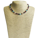 Amber Teething Necklace - Cherry Amber, Amethyst, Rose Quartz, Amazonite