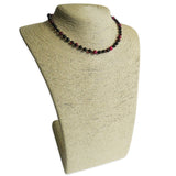 Amber Teething Necklace - Polished Cherry Amber & Pink Tiger Eye