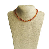 Amber Teething Necklace - Polished Cognac