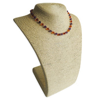 Amber Teething Necklace - Polished Cognac & Amethyst