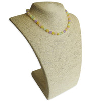 Amber Teething Necklace - Raw Butter & Pastel Chalcedony