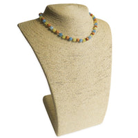 Amber Teething Necklace - Raw Butter, Pine Wood & Aquamarine