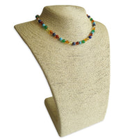 Amber Teething Necklace - Polished Amber, Jade, Turquoise, Lapis Lazuli