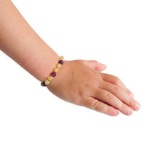 Amber Teething Bracelet / Anklet - Raw Lemon & Amethyst