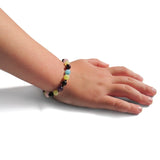 Amber Teething Bracelet / Anklet - Butter & Cherry Amber, Amethyst, Rose Quartz, Amazonite