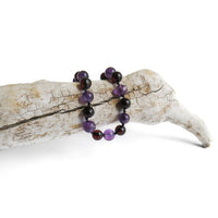 Amber Teething Bracelet / Anklet - Polished Cherry & Amethyst