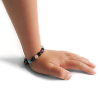 Amber Teething Bracelet / Anklet - Cherry Amber, Amethyst, Rose Quartz, Amazonite