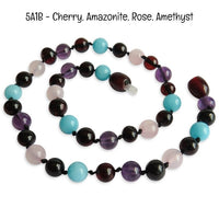 Custom Name Amber Teething Necklace