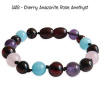 Custom Name Amber Teething Bracelet / Anklet