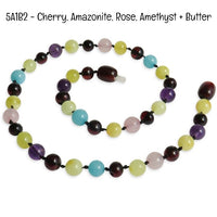 Custom Name Amber Teething Necklace